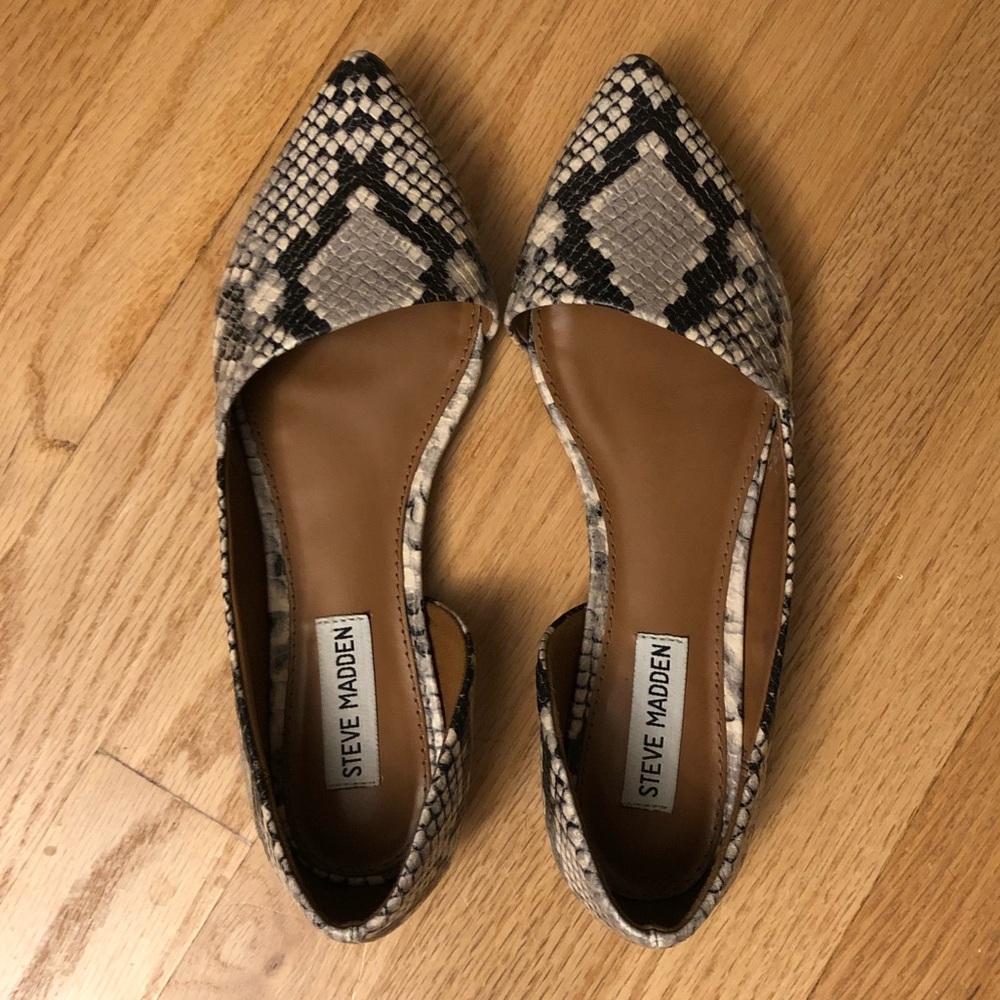 Steve Madden Snake Print Flats